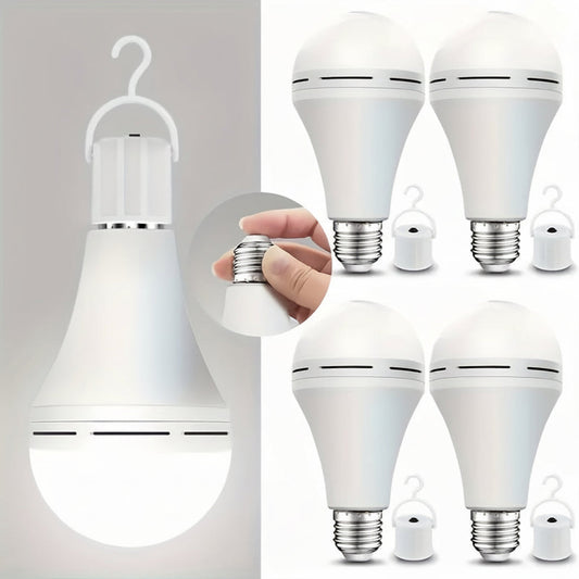 Rechargeable LED Light Bulb Emergency White A19 E27 Power Outage Lighting
