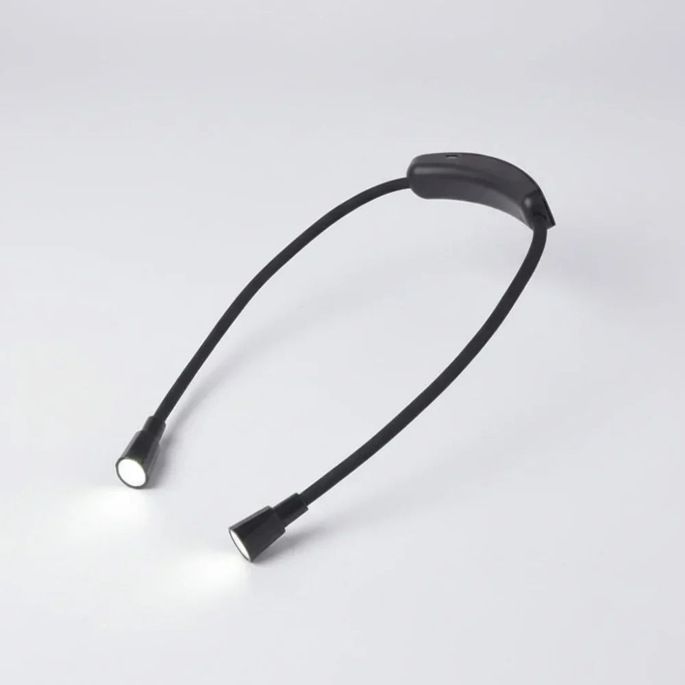 Rechargeable LED Neck Reading Light Adjustable Hands Free Lamp for Crafts