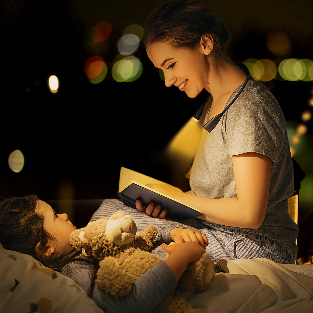 Lámpara de lectura LED recargable para el cuello, flexible y manos libres