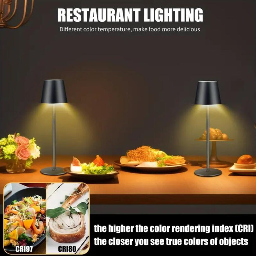 Rechargeable LED Table Lamp with Touch Dimming and 3 Light Modes