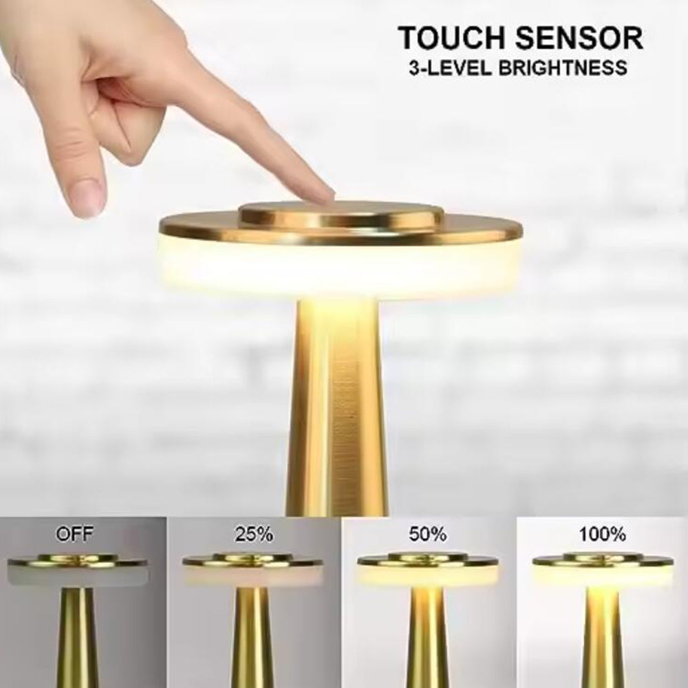 Rechargeable Touch LED Table Lamp with Tri-Colour Light and Dimming