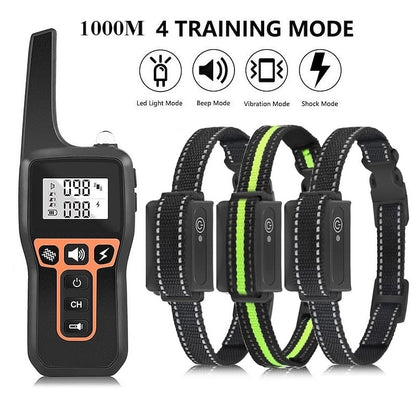 Rechargeable Waterproof Dog Training Collar 1000m Range