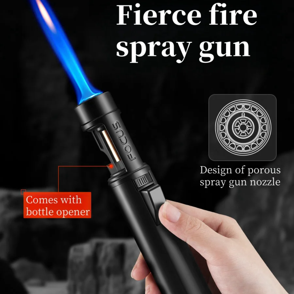 Refillable Butane Turbo Torch with Adjustable Jet Flame