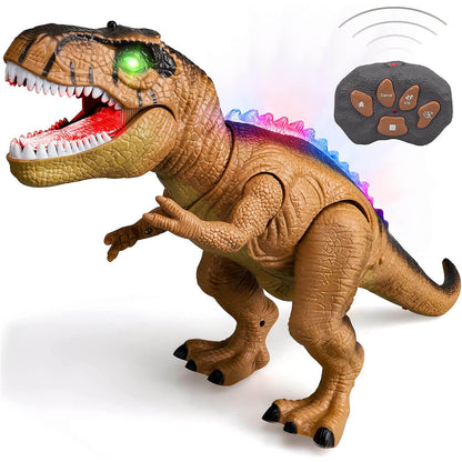 Remote Control T-Rex Dinosaur Toy with LED Lights and Roaring Sound