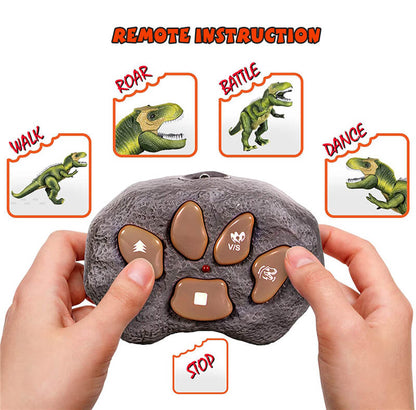 Remote Control T-Rex Dinosaur Toy with LED Lights and Roaring Sound