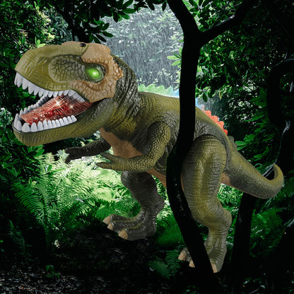 Remote Control T-Rex Dinosaur Toy with LED Lights and Roaring Sound