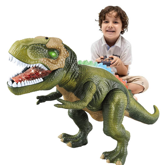 Remote Control T-Rex Dinosaur Toy with LED Lights and Roaring Sound