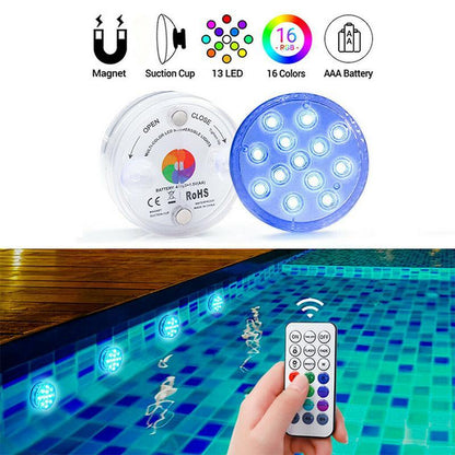 Remote Control Waterproof LED Pool Light RGB Submersible Pool and Spa Lamp