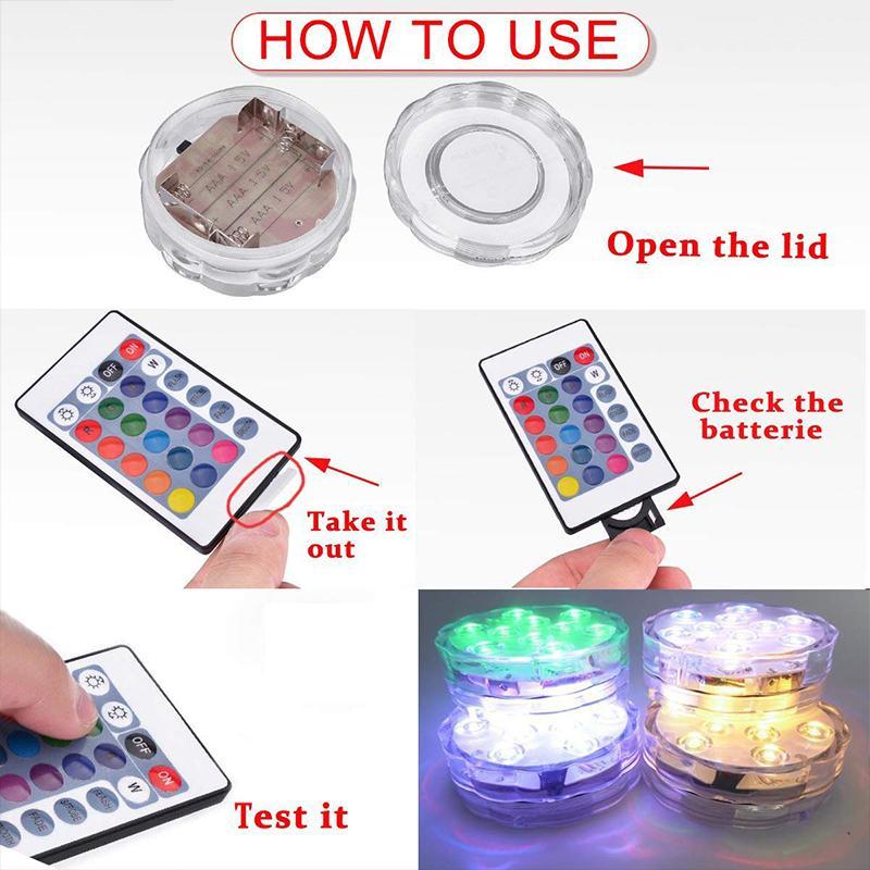 Remote Control Waterproof LED Pool Light RGB Submersible Pool and Spa Lamp