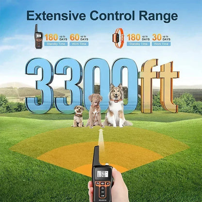 Remote Dog Training Collar with 1000M Range and Adjustable Modes