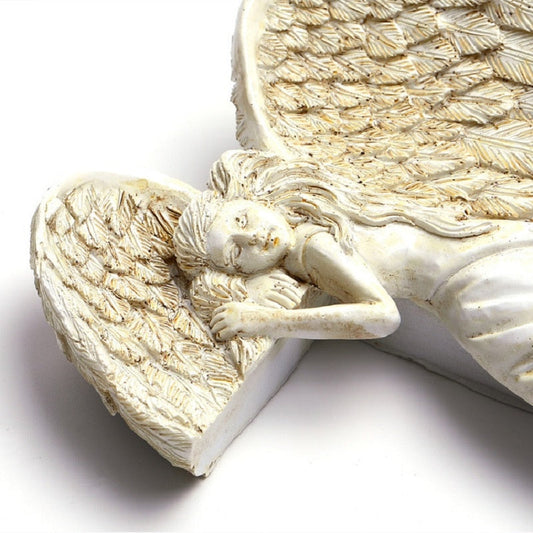 Resin Angel Corner Figurine with Antique-Style Finish