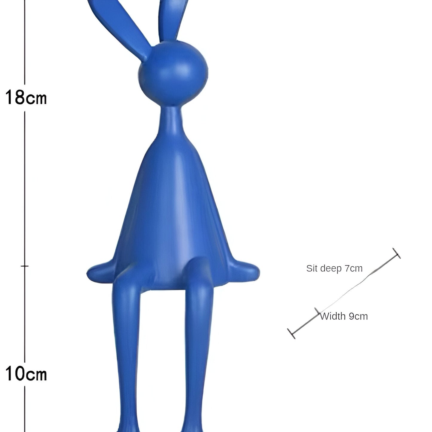ResinLux Modern Easter Bunny Decor Sitting Rabbit Ornament for Stylish Home Display