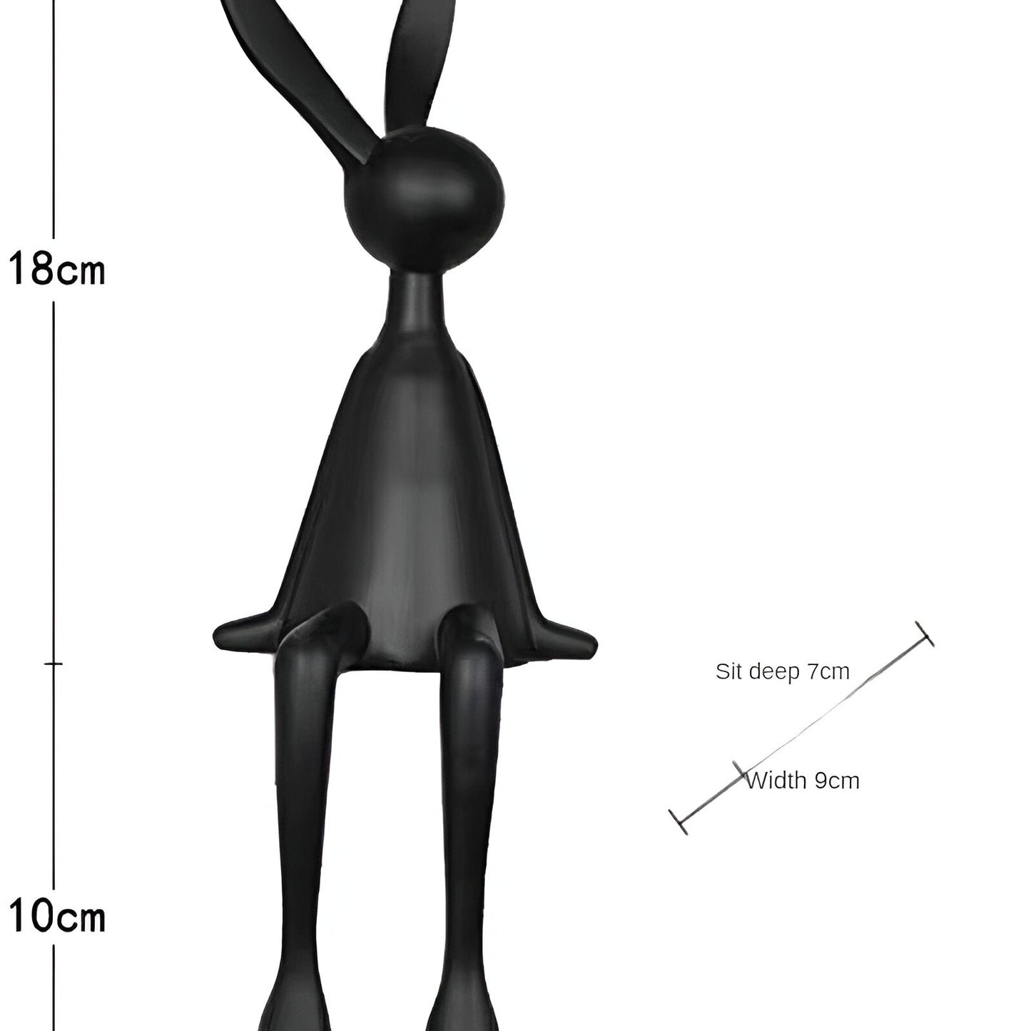 ResinLux Modern Easter Bunny Decor Sitting Rabbit Ornament for Stylish Home Display