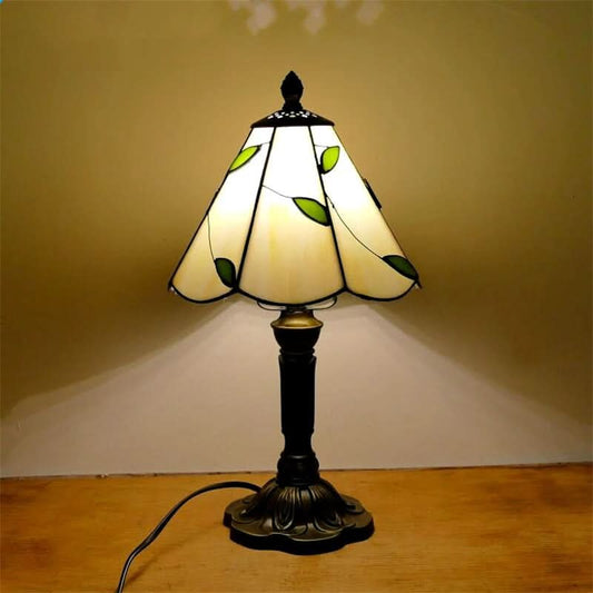 Retro Baroque Tiffany Glass LED Table Lamp E27 – Vintage Stained Glass Décor