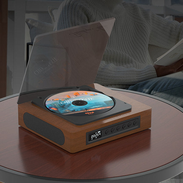 Retro Bluetooth CD Player with FM Radio and Wireless Streaming