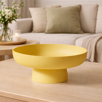 Retro Ceramic Fruit Bowl Raised Pedestal Kitchen Serving Dish