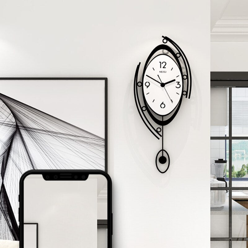 Retro Vinyl Record Wall Clock Music Themed Decor