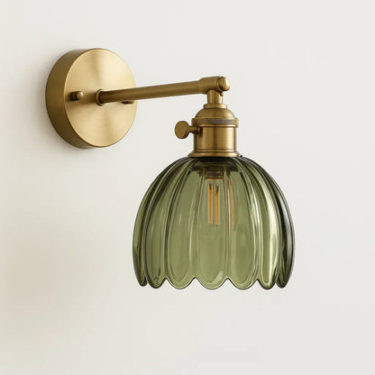 Retro Wall Lamp Glass Tulip Shade Vintage Wall Light
