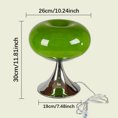 RetroGlow Bauhaus Glass Table Lamp Warm Ambient Lighting