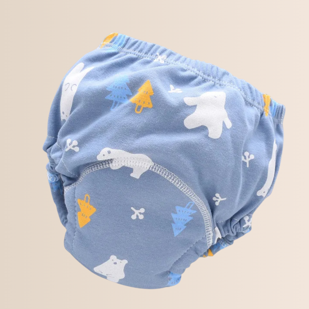 Reusable Cotton Toddler Training Pants with 6-Layer Padding