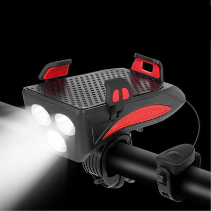 RideLight 4 in 1 Bike Light with Phone Holder Power Bank and Horn