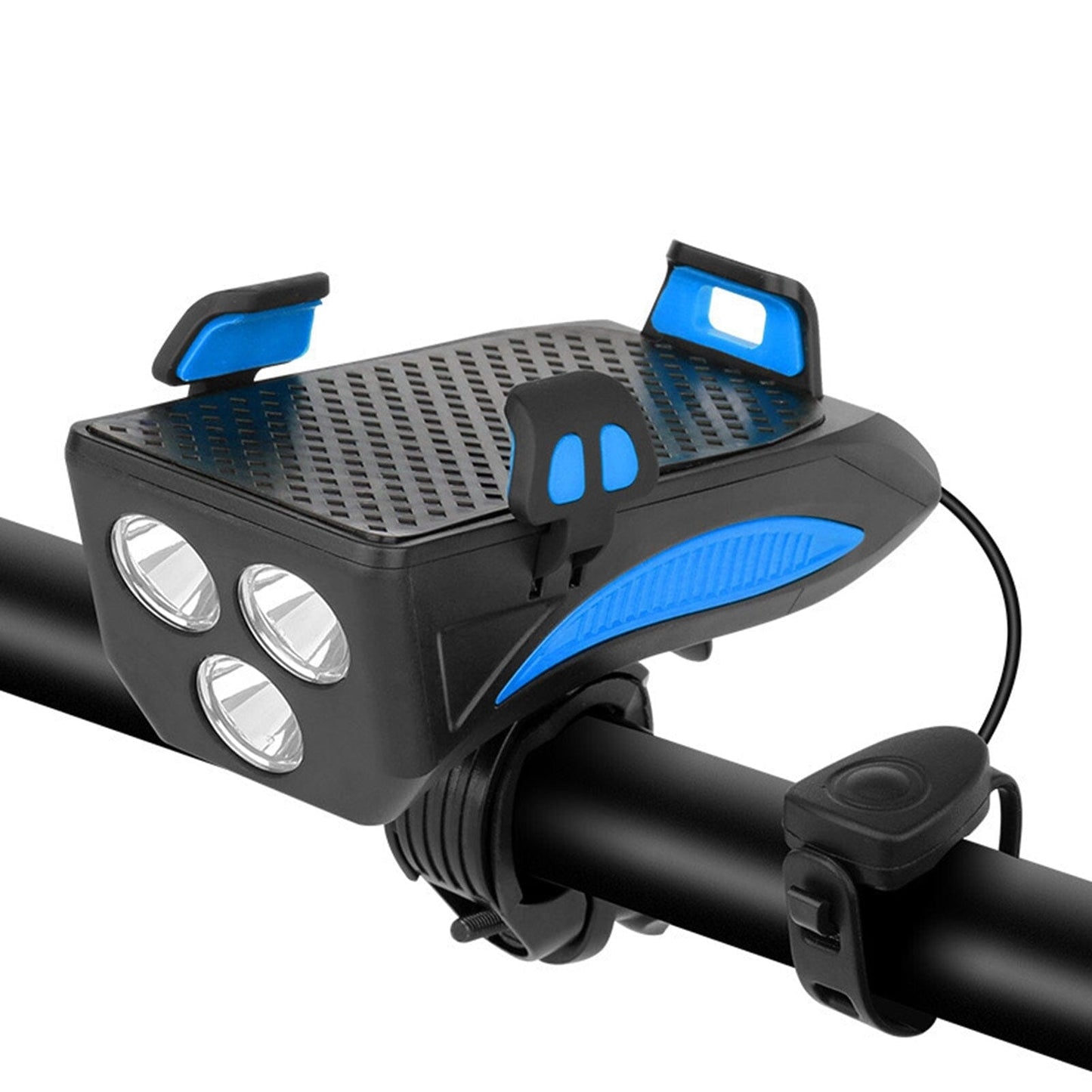 RideLight 4 in 1 Bike Light with Phone Holder Power Bank and Horn