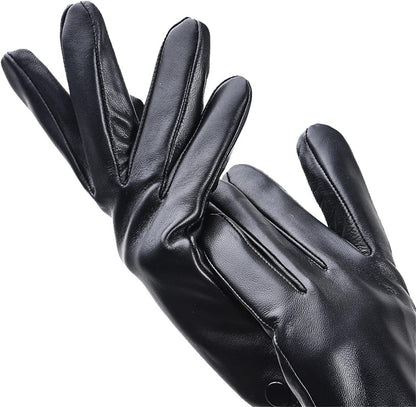 RippleWarm Sheepskin Leather Winter Gloves for Warm Comfort