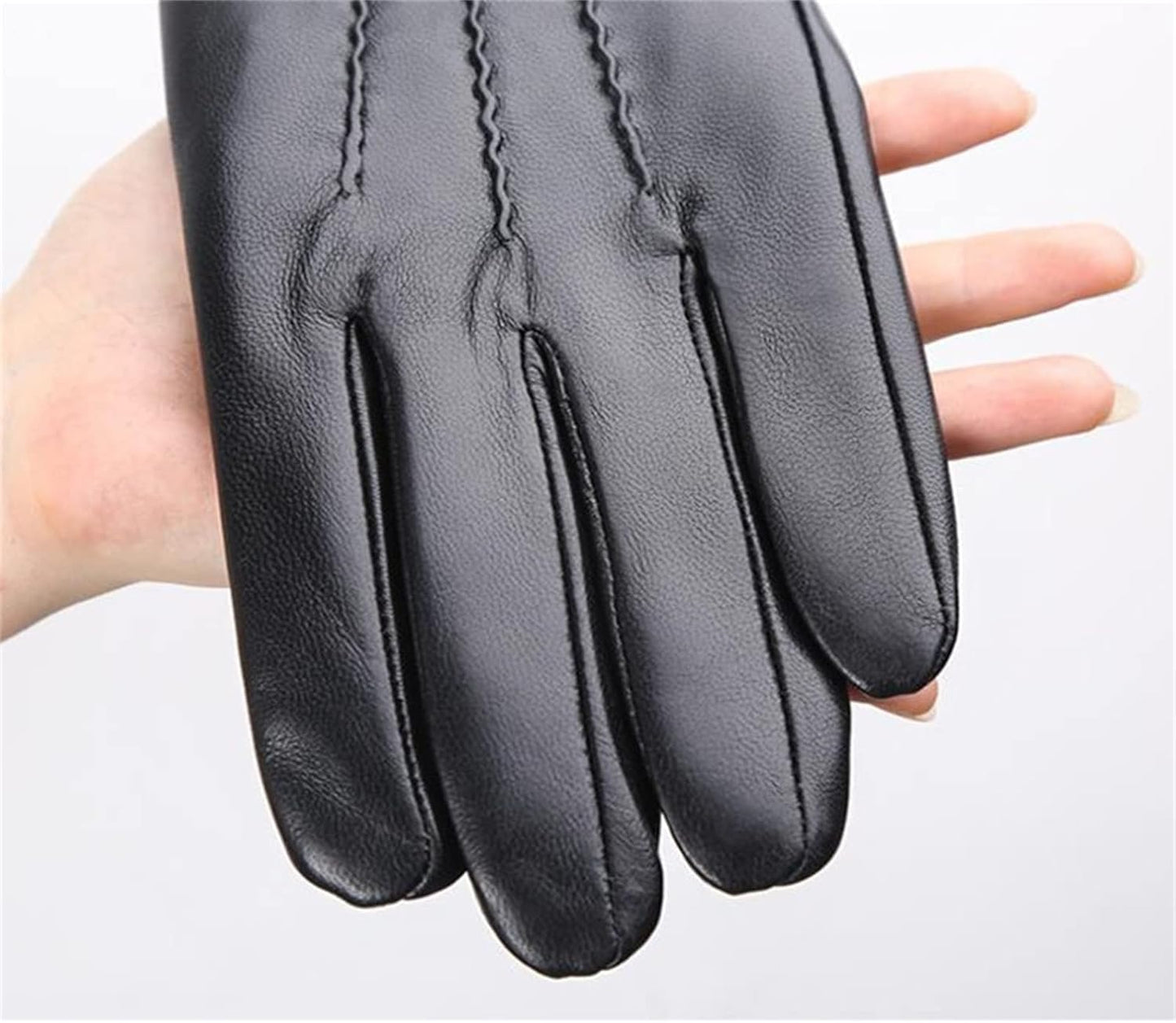 RippleWarm Sheepskin Leather Winter Gloves for Warm Comfort