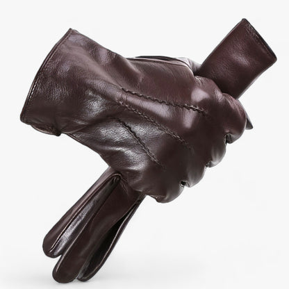 RippleWarm Sheepskin Leather Winter Gloves for Warm Comfort
