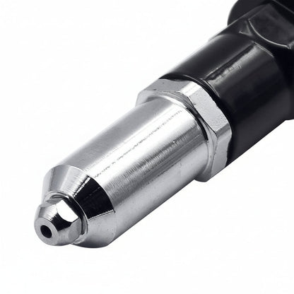 Rivet Gun Drill Adapter Kit with Interchangeable Nozzles and Rivets