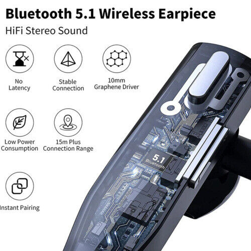 RoadMic Pro Wireless Bluetooth Headset with Dual Mic and Noise Reduction