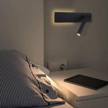 Rotatable LED Wall Reading Light Adjustable Brightness Bedside Lamp