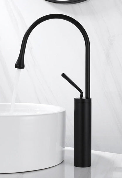Rotating Brass Bathroom Faucet with Waterfall Effect