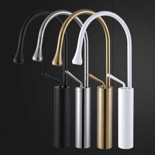Rotating Brass Bathroom Faucet with Waterfall Effect