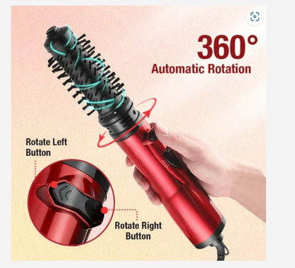 Rotating Hot Air Hair Dryer Brush with Dual Direction Styling