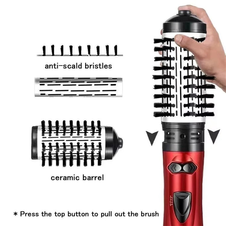Rotating Hot Air Hair Dryer Brush with Dual Direction Styling