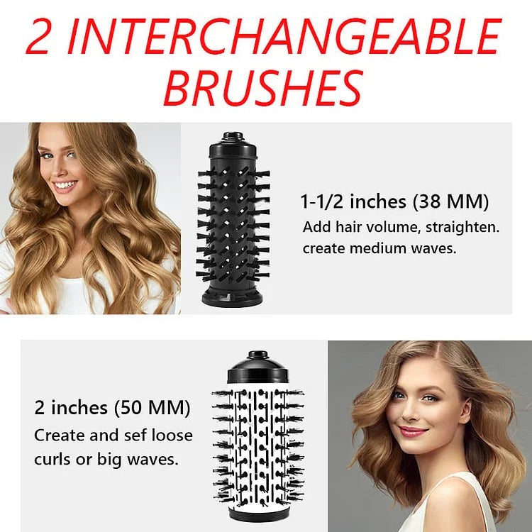 Rotating Hot Air Hair Dryer Brush with Dual Direction Styling