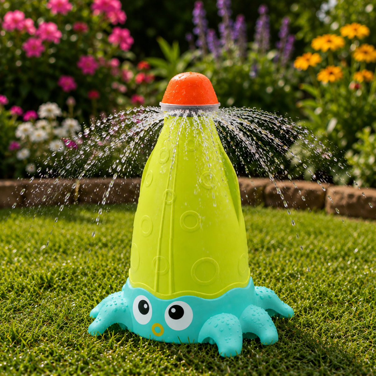 Rotating Octopus Water Sprinkler Toy for Garden Play