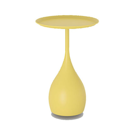 Round Metal Pedestal Side Table with Modern Minimalist Design and Durable Iron Build