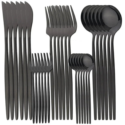 RoyalMirror Gold Cutlery Set Luxury Stainless Steel Flatware