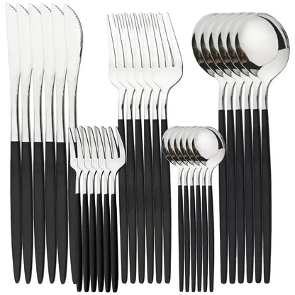 RoyalMirror Gold Cutlery Set Luxury Stainless Steel Flatware