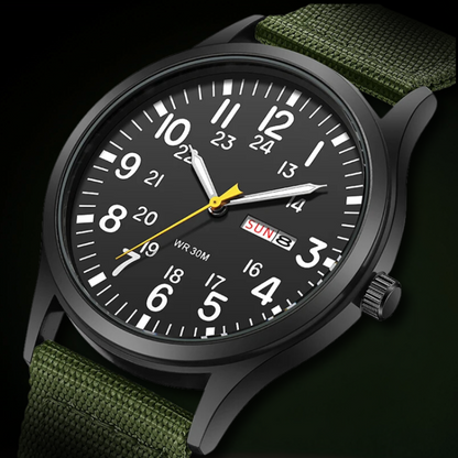 Rugged Outdoor Men’s Watch with Waterproof Stainless Steel Design