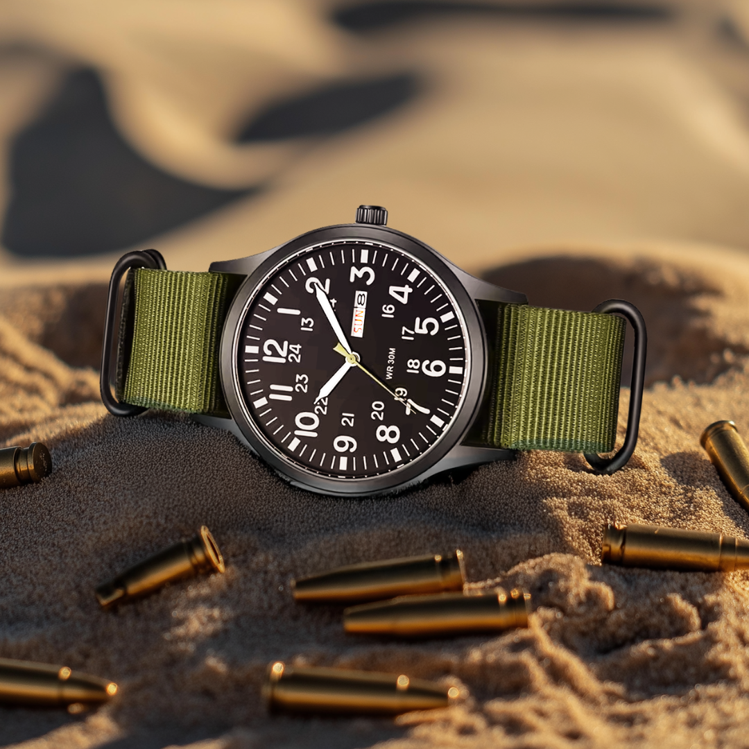 Rugged Outdoor Men’s Watch with Waterproof Stainless Steel Design
