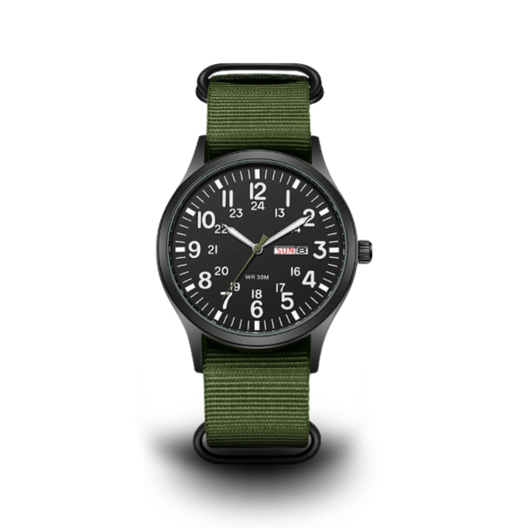 Rugged Outdoor Men’s Watch with Waterproof Stainless Steel Design