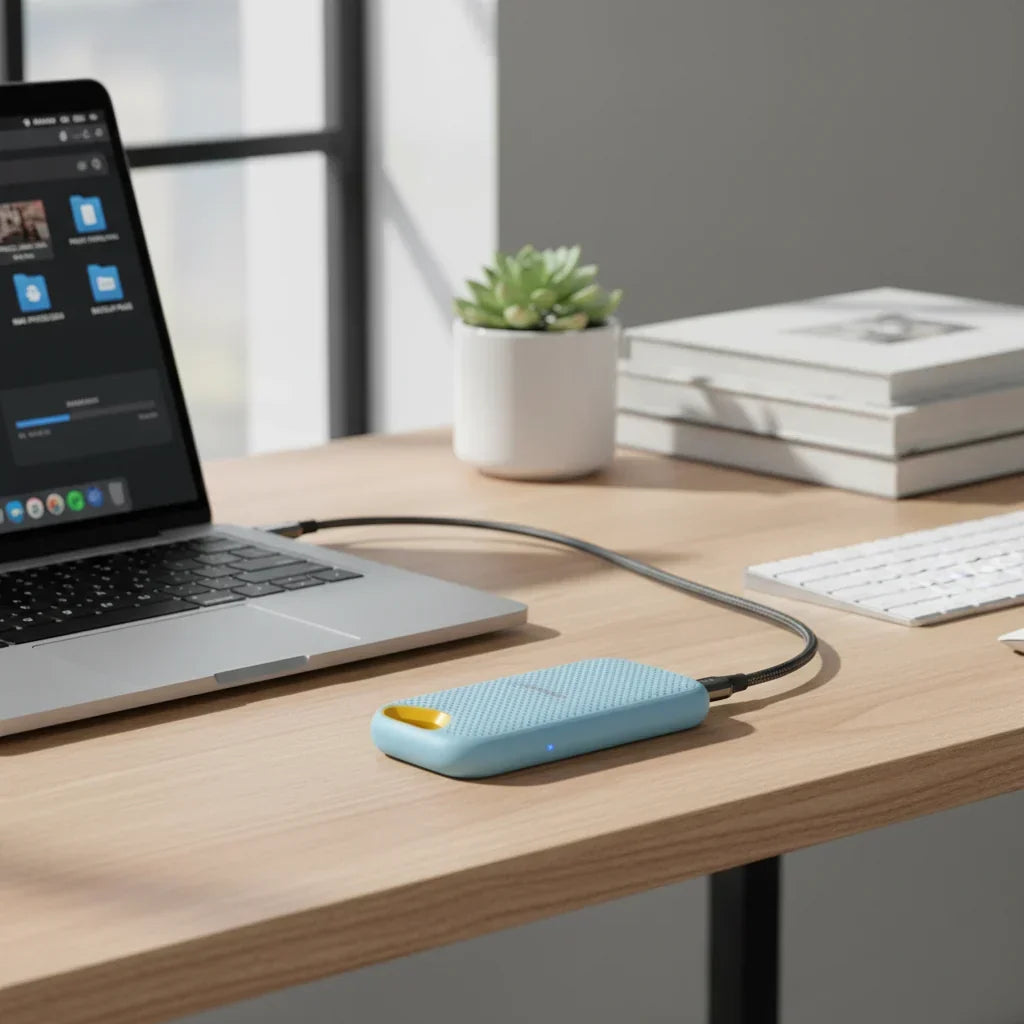 Robuuste draagbare SSD-USB-back-upschijf