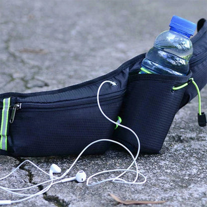 RunEase Hydration Running Belt Waterproof Waist Pack with Bottle Holder for Running and Hiking