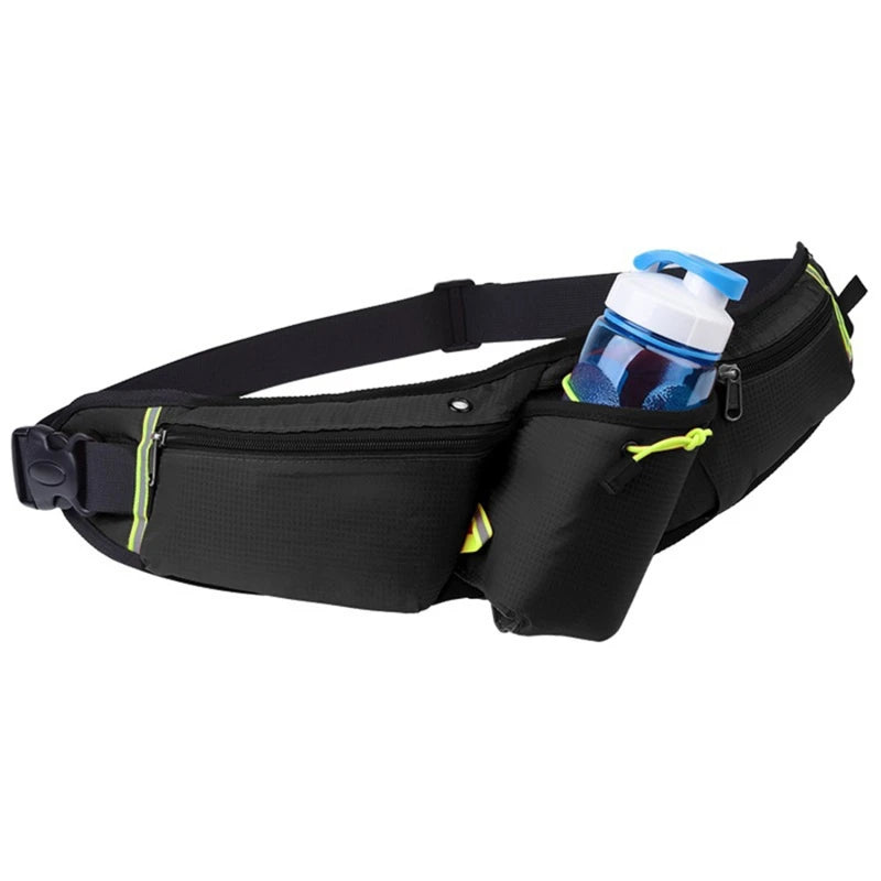 RunEase Hydration Running Belt Waterproof Waist Pack with Bottle Holder for Running and Hiking