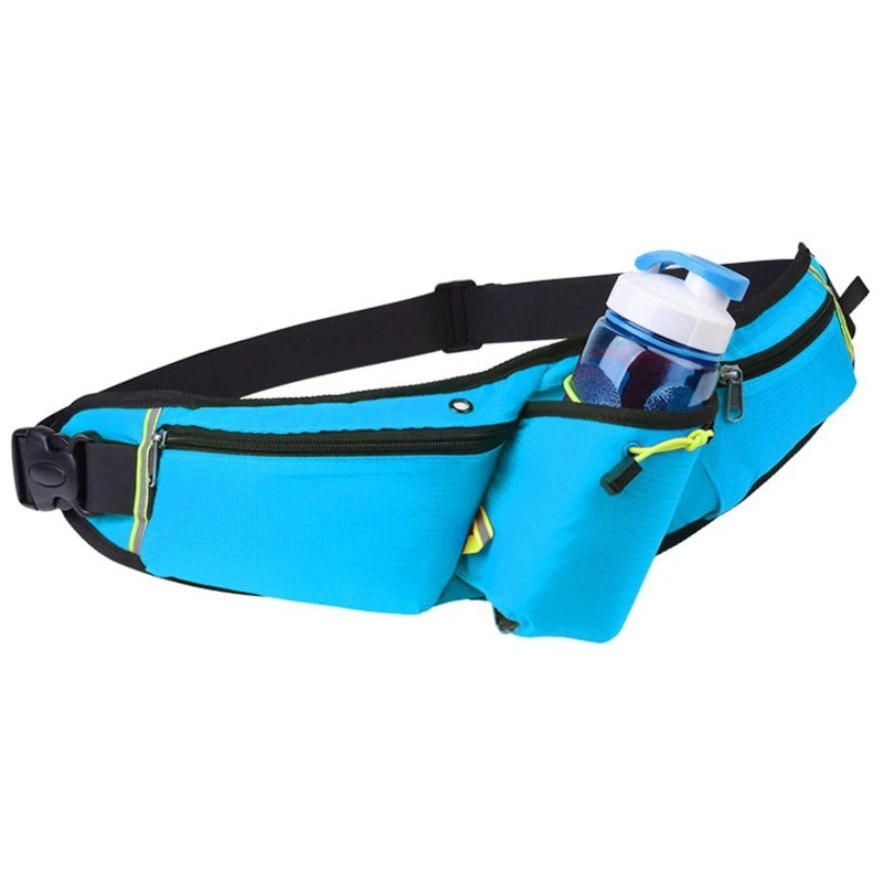 RunEase Hydration Running Belt Waterproof Waist Pack with Bottle Holder for Running and Hiking