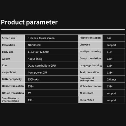 S80 Pro Portable Language Translator with Real Time Voice and Offline Modes