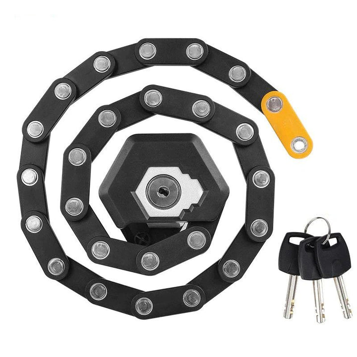 SafeRide Foldable Bike Lock with Heavy Duty Anti Theft Protection